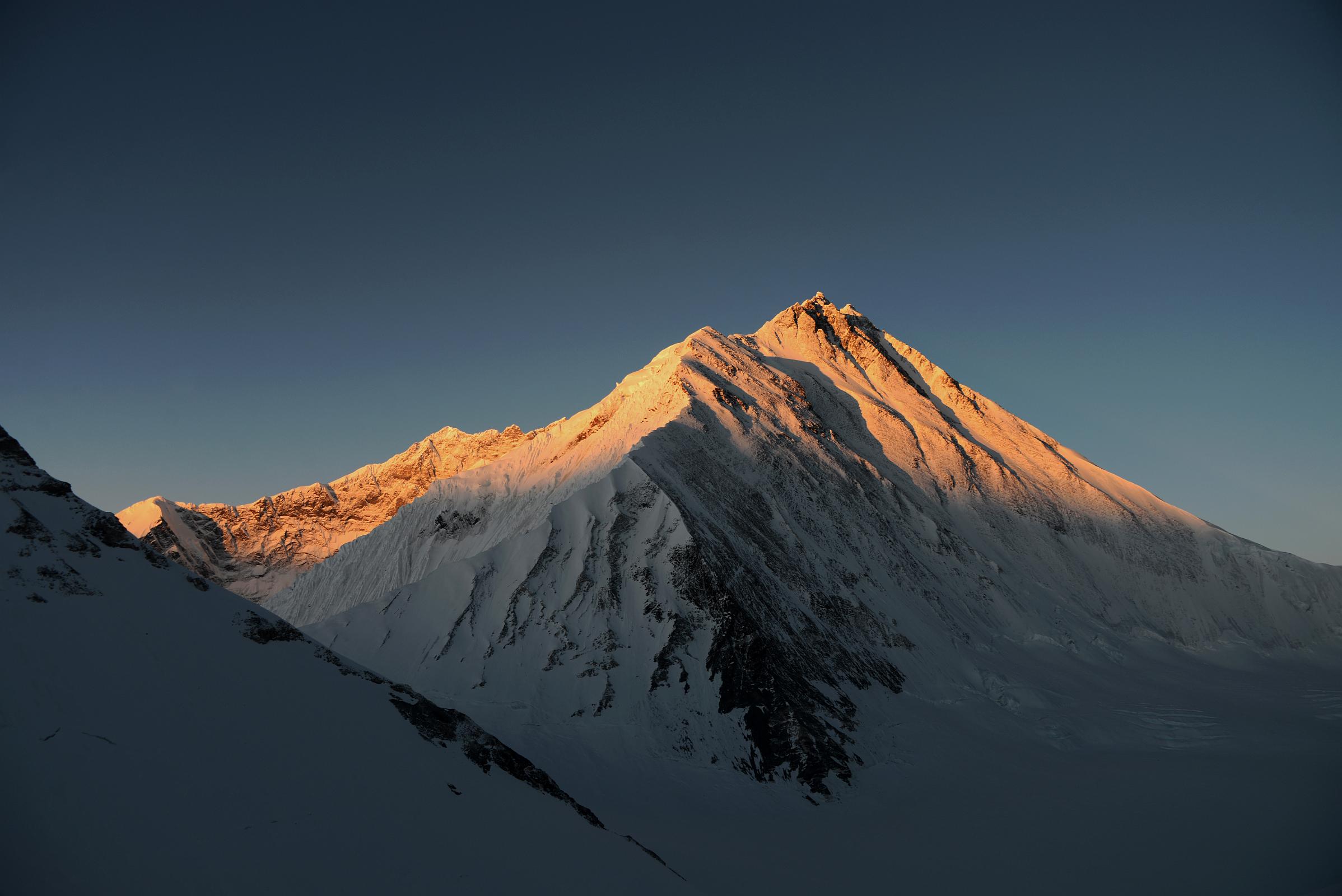 05 Sunrise On Shartse II, Lhotse Shar Middle And Main, Mount Everest Northeast Ridge, Pinnacles And Summit From The Climb From Lhakpa Ri Camp I To The Summit 